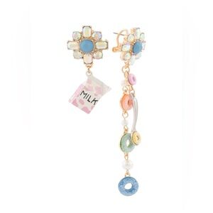 BETSEY JOHNSON MISMATCHED CEREAL STATEMENT EARRINGS - NWT